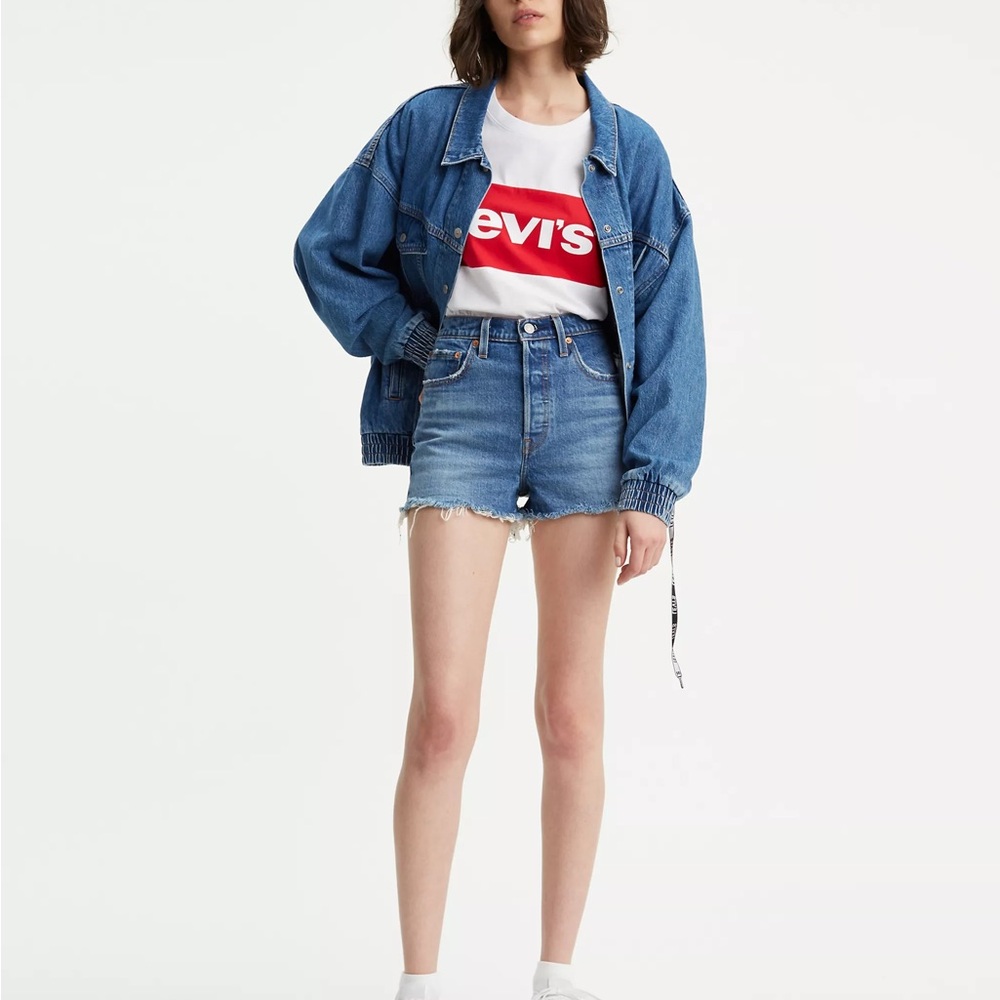 Levi's Blue Jean Shorts High-Waisted Cut-Off